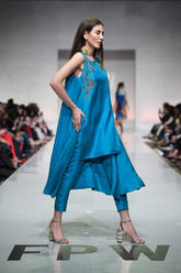 Yasmin Zaman - Aqua Pure Silk Shirt